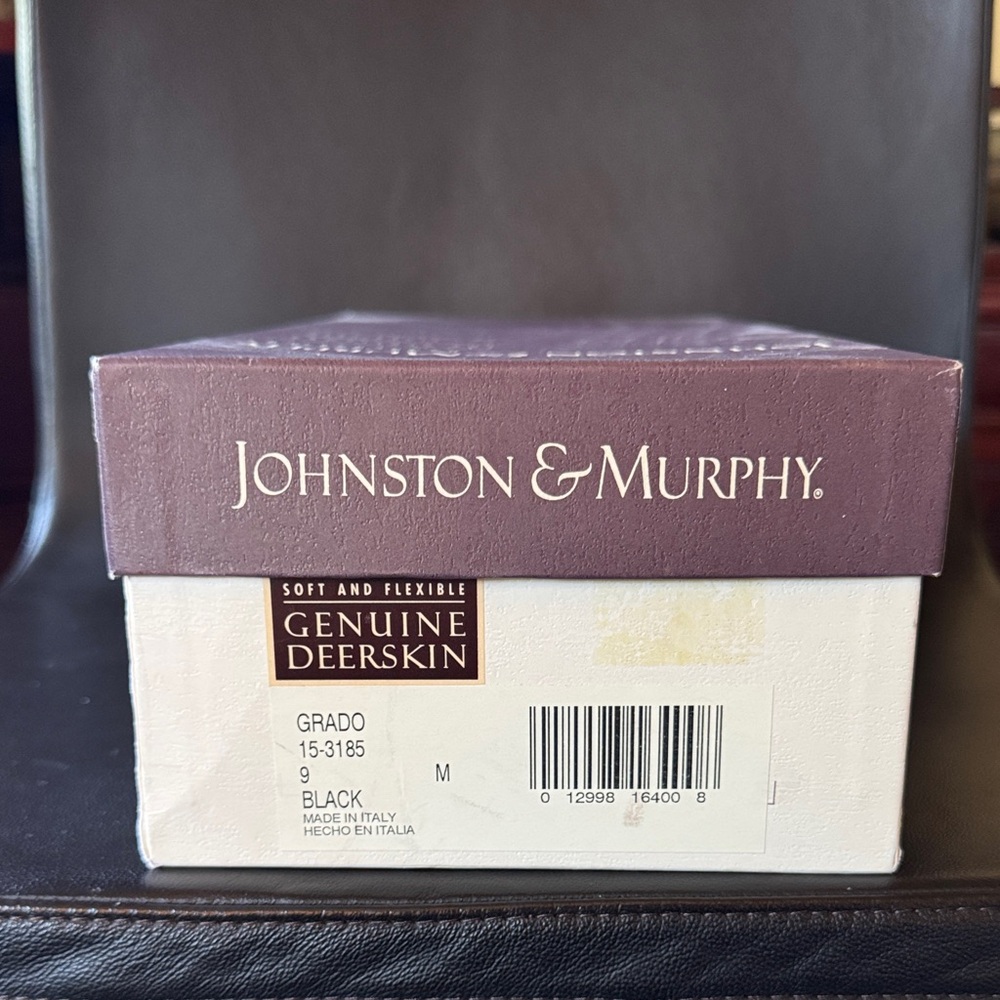Johnston & Murphy Black Deerskin Footwear
